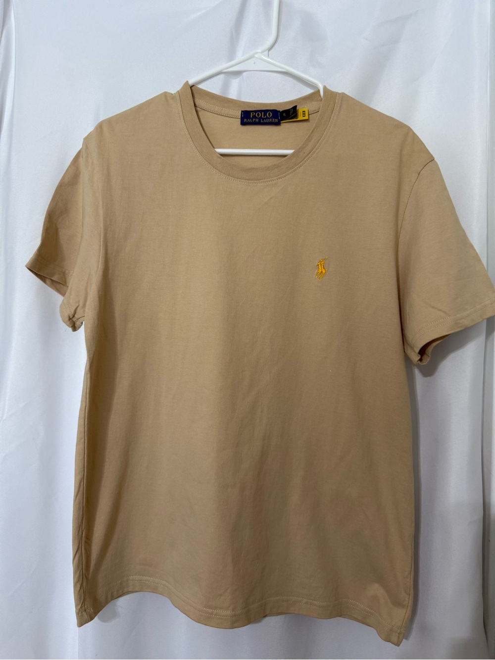 Polo by Ralph Lauren Beige Short Sleeve Crewneck Tee with Yellow Pony